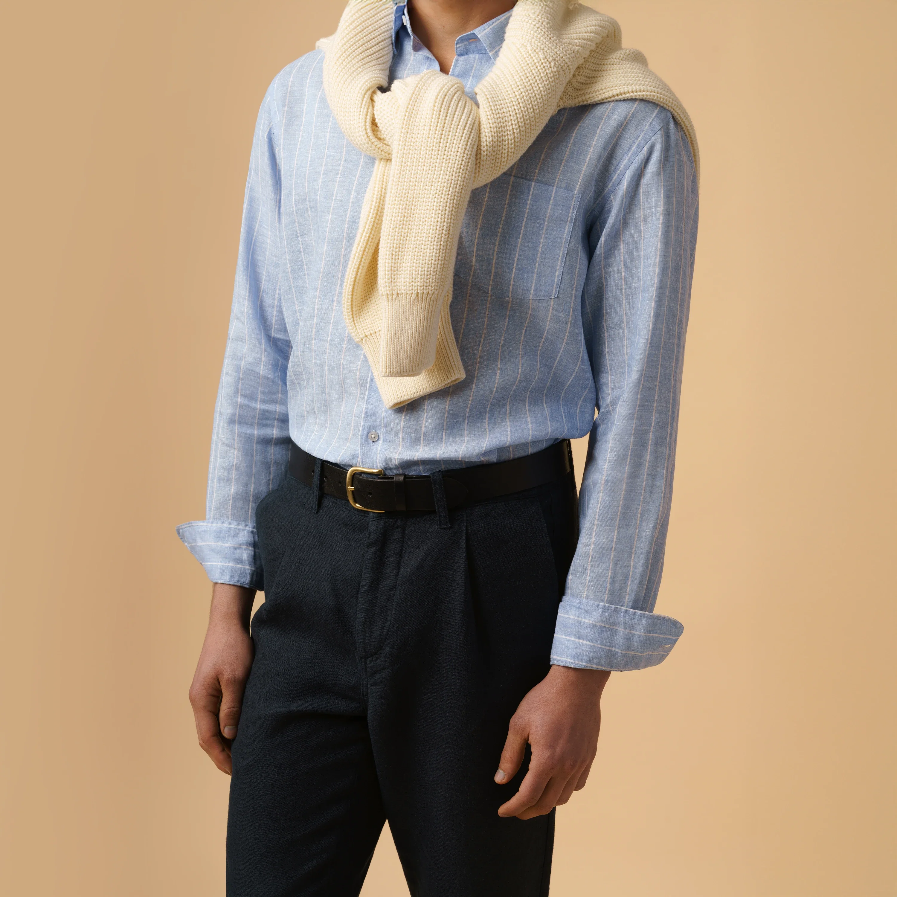 PINSTRIPE LINEN SHIRT - Image 3