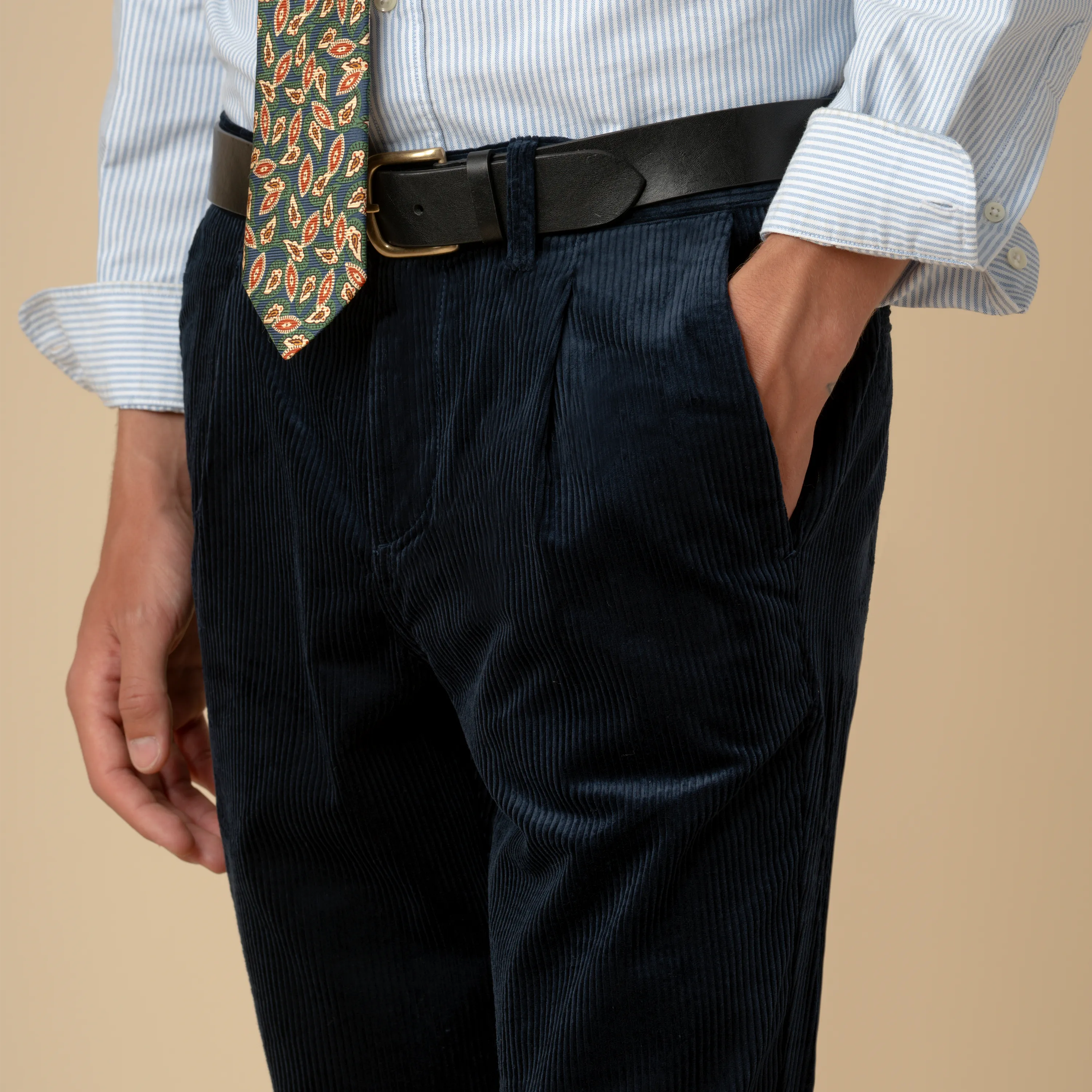 PLEATED CORDUROY TROUSERS - Image 3