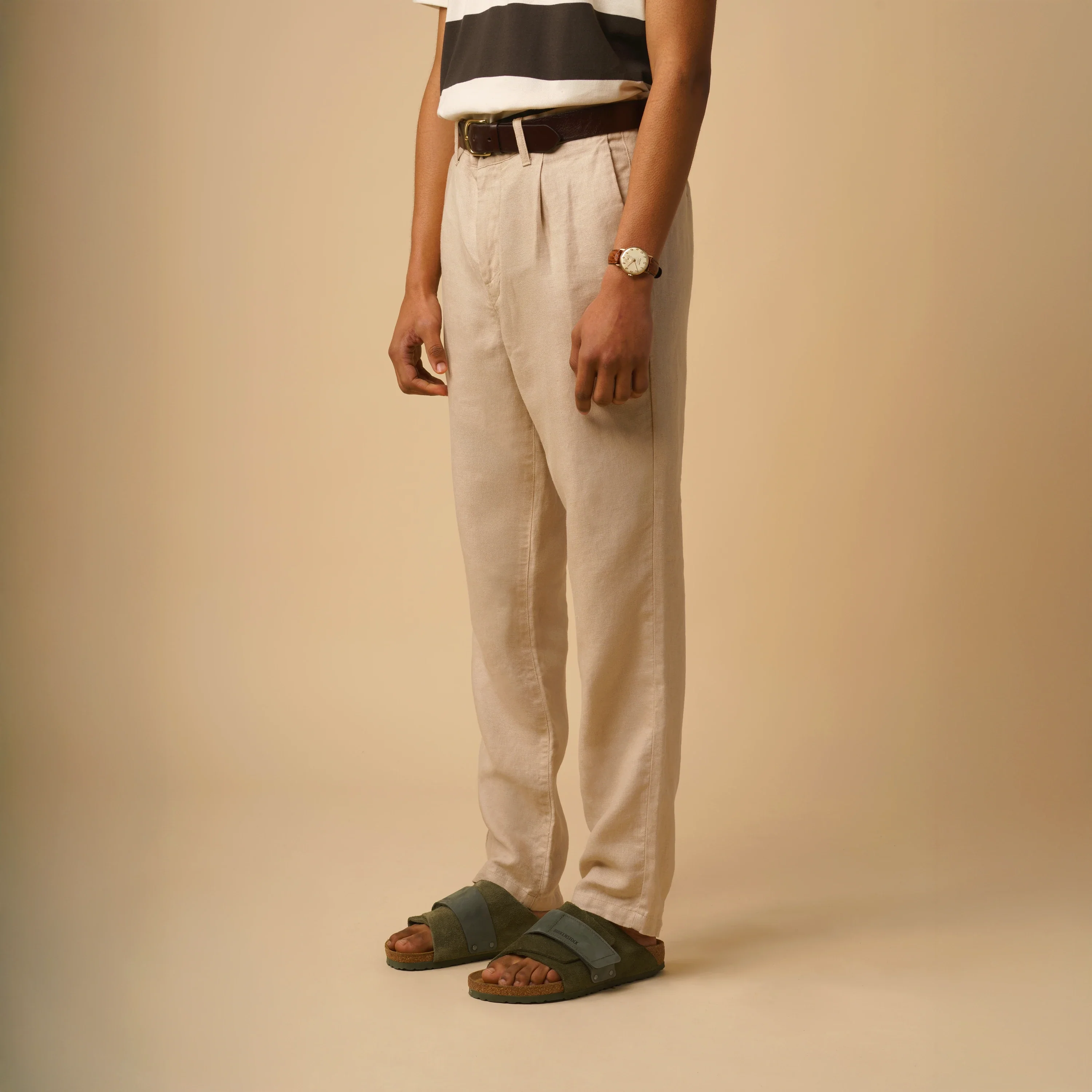 PLEATED LINEN TROUSERS - Image 3